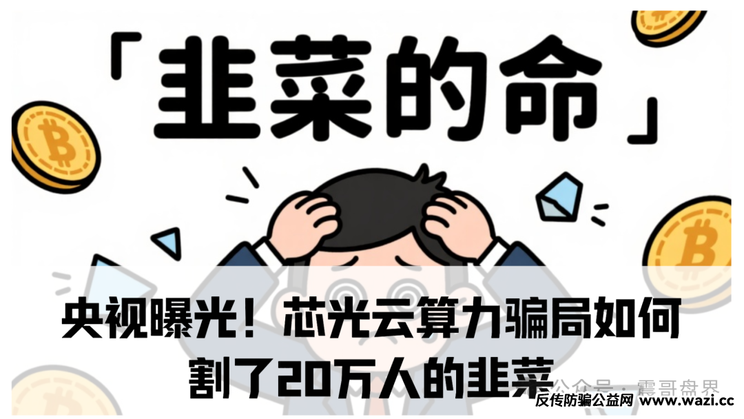 央视曝光！【芯光云算力】骗局如何割了20万人的韭菜！