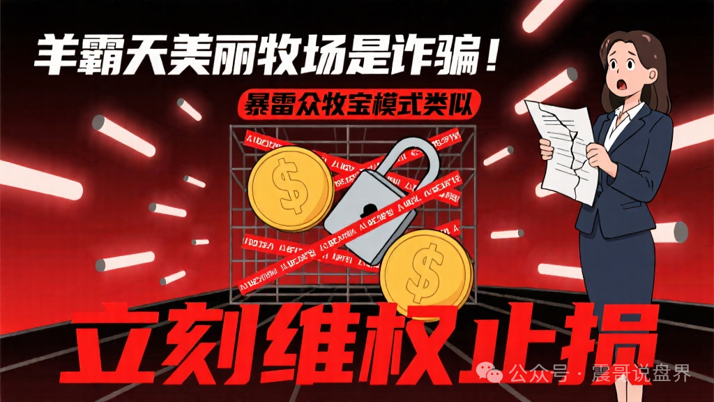 【羊霸天美丽牧场】是诈骗，和暴雷的众牧宝模式类似，立刻维权止损