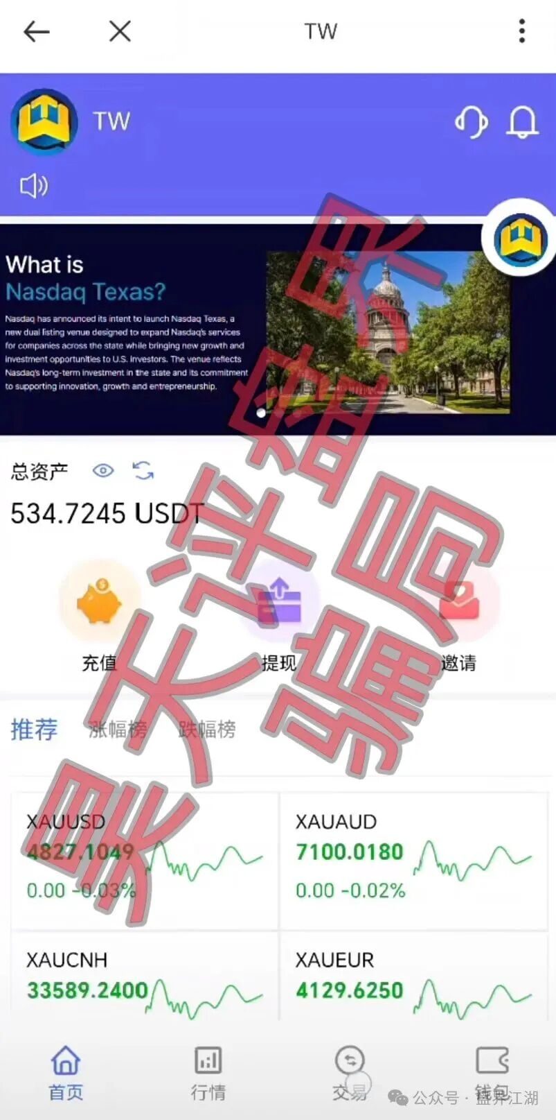 【纳斯达克/TW交易所】黄金带单类资金盘骗局，多次单割会员，即将崩盘跑路！